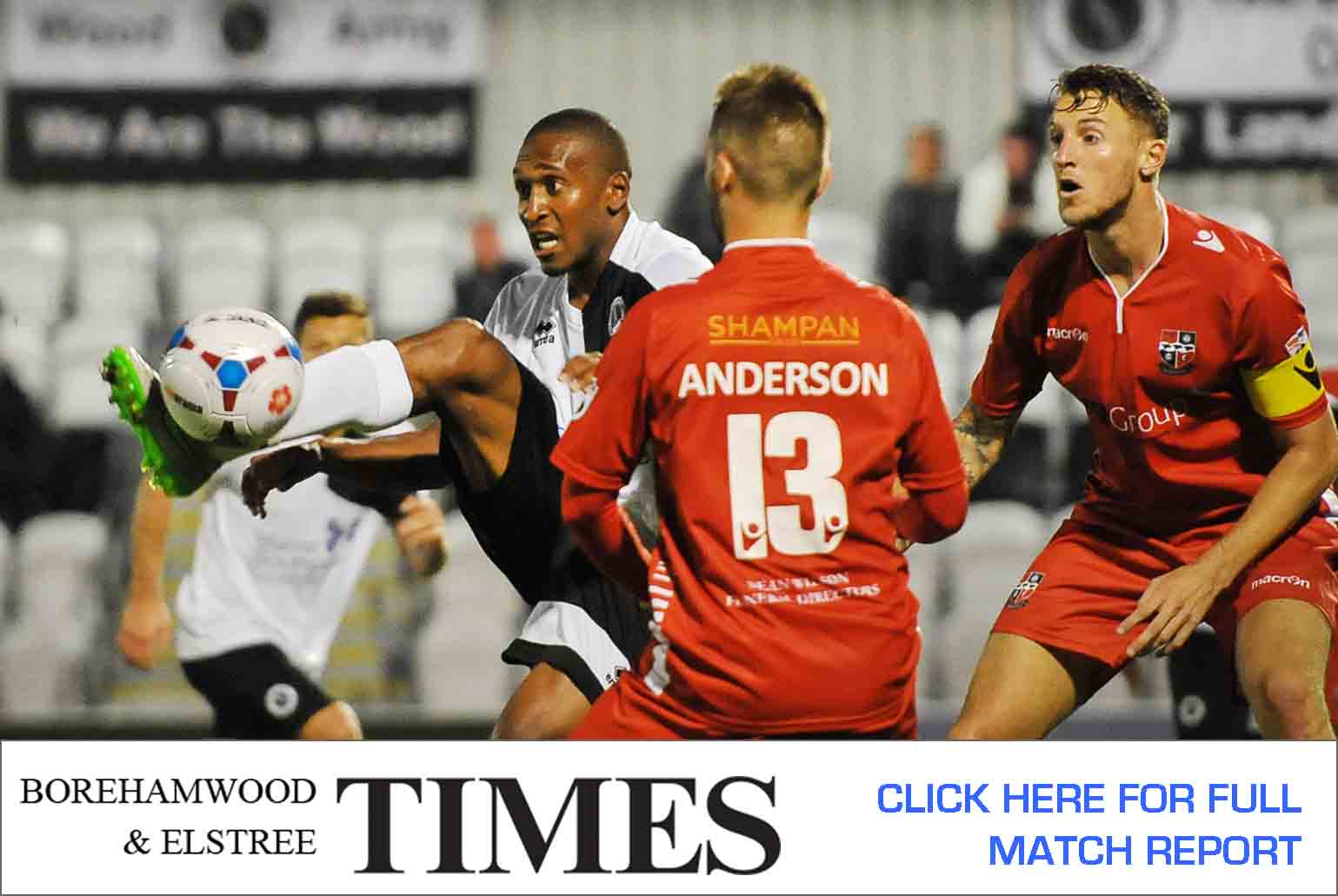 MATCH REPORT: BOREHAM WOOD V BROMLEY