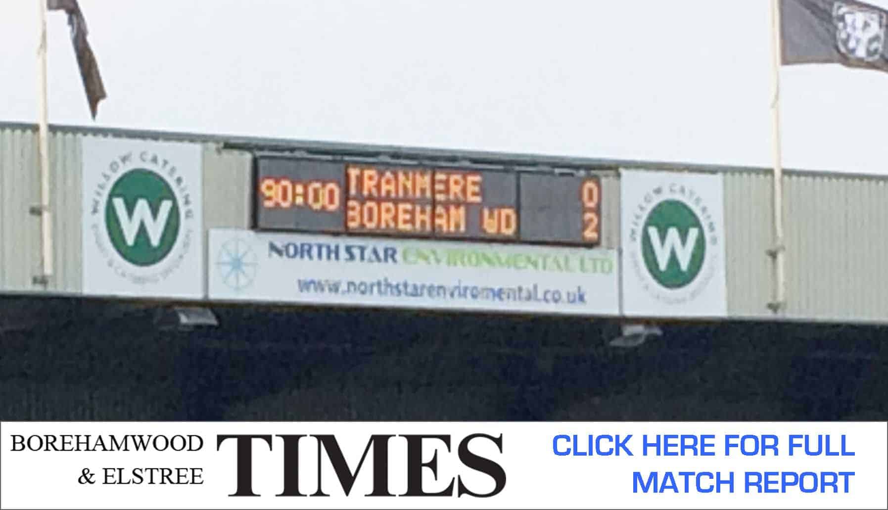 MATCH REPORT: TRANMERE ROVERS VS BOREHAM WOOD