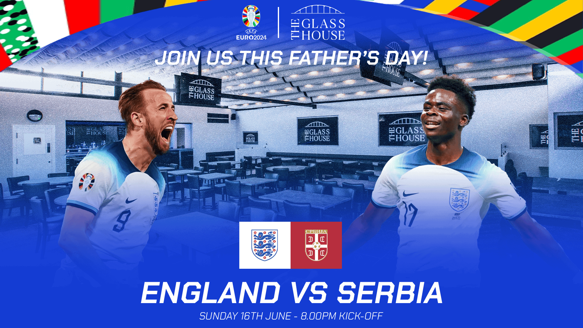 JOIN US FOR AN ENGLAND WIN ON FATHERS DAY