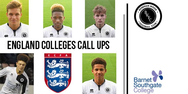 ENGLAND COLLEGES FIVE ON THEIR CALL UPS