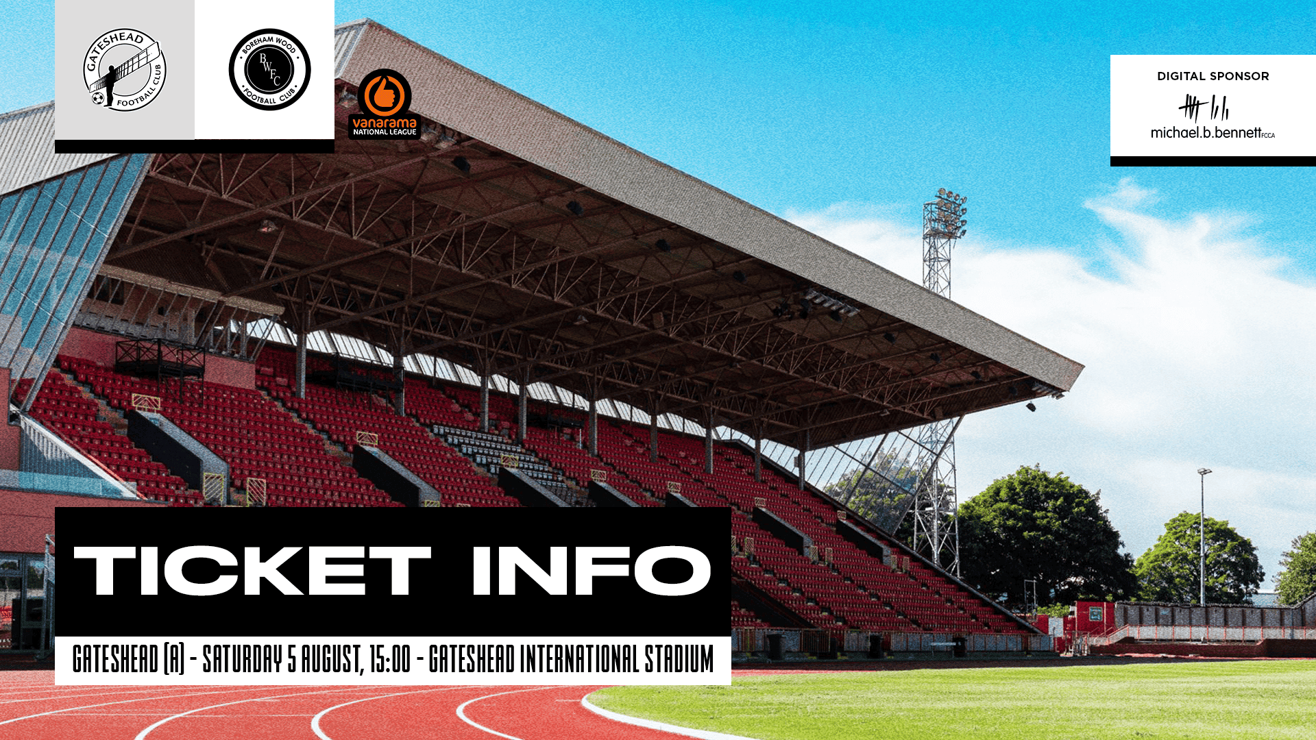 TICKET INFO: GATESHEAD (A)