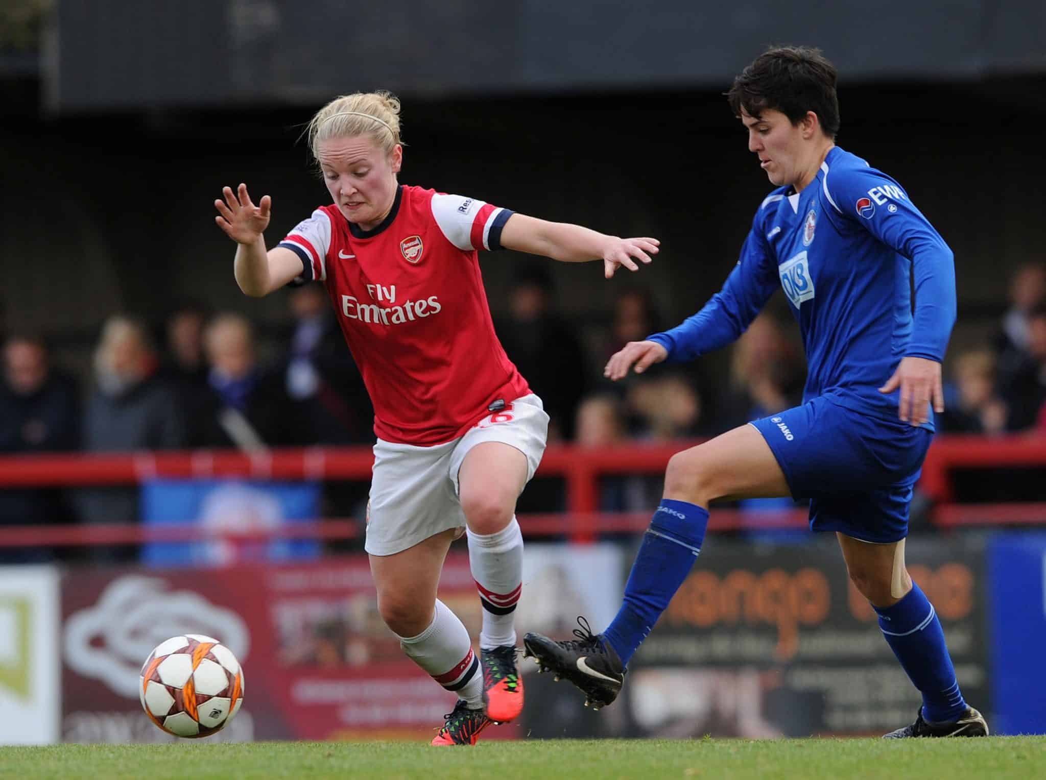 Arsenal Ladies in UEFA Champions League semi final action on Sunday