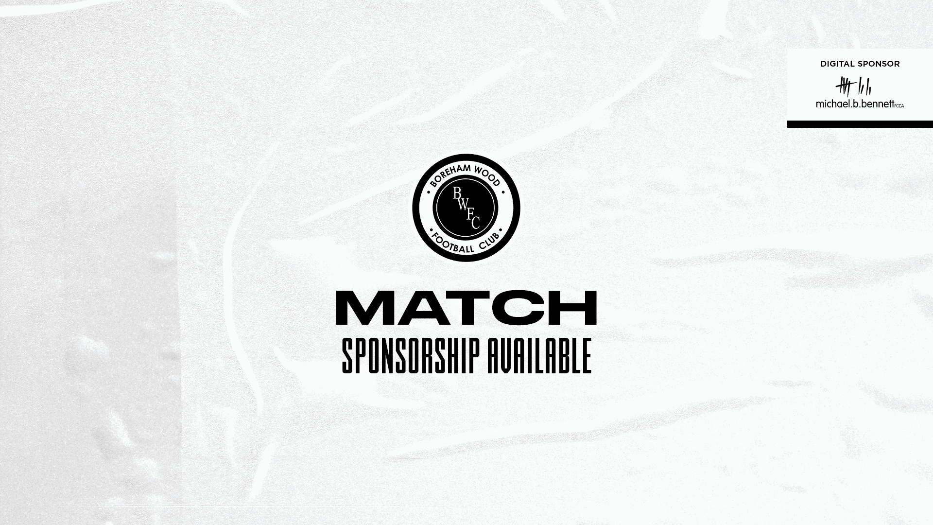 MATCH DAY SPONSORSHIP AVAILABLE FOR HOME PRE-SEASON GAMES