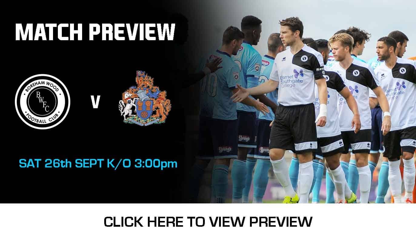 MATCH PREVIEW: BOREHAM WOOD VS ALTRINCHAM