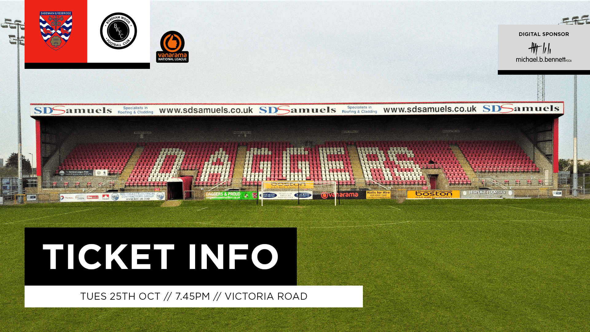 TICKET INFO: DAGENHAM & REDBRIDGE (A)