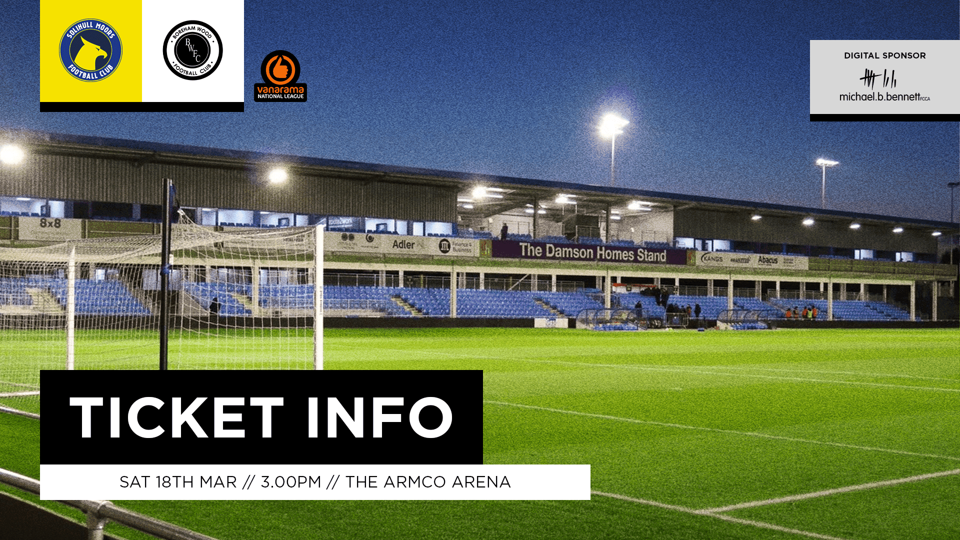 TICKET & TRAVEL INFO: SOLIHULL MOORS (A)