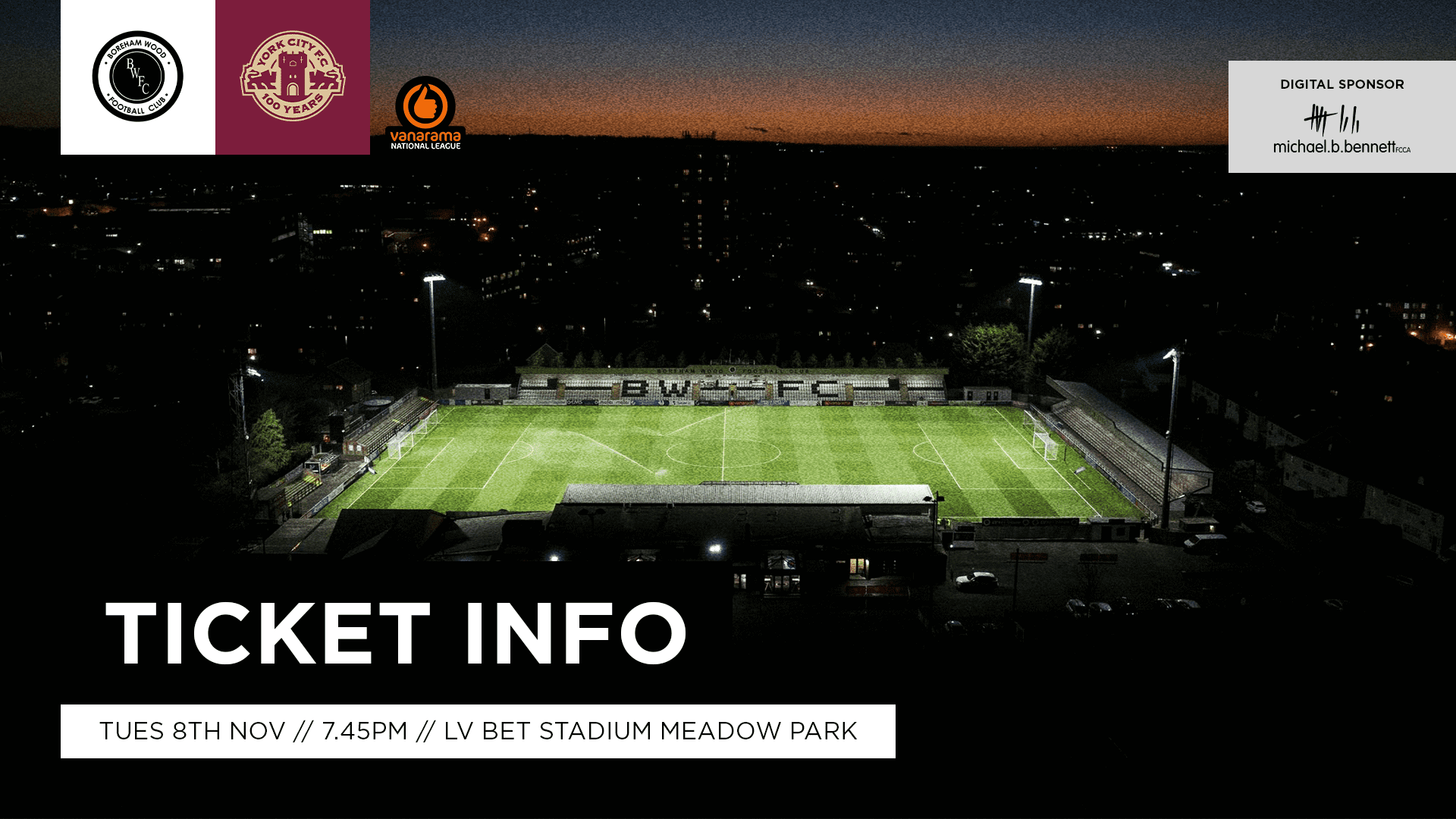 TICKET INFO: YORK CITY (H)