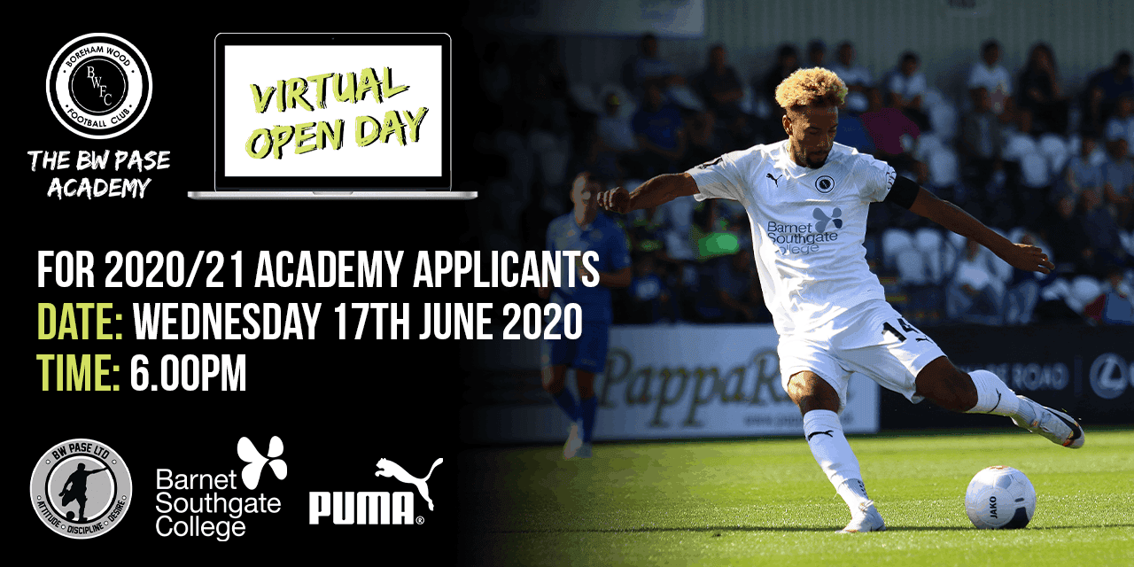 ACADEMY VIRTUAL OPEN DAY – WEDS 15TH JULY 6PM