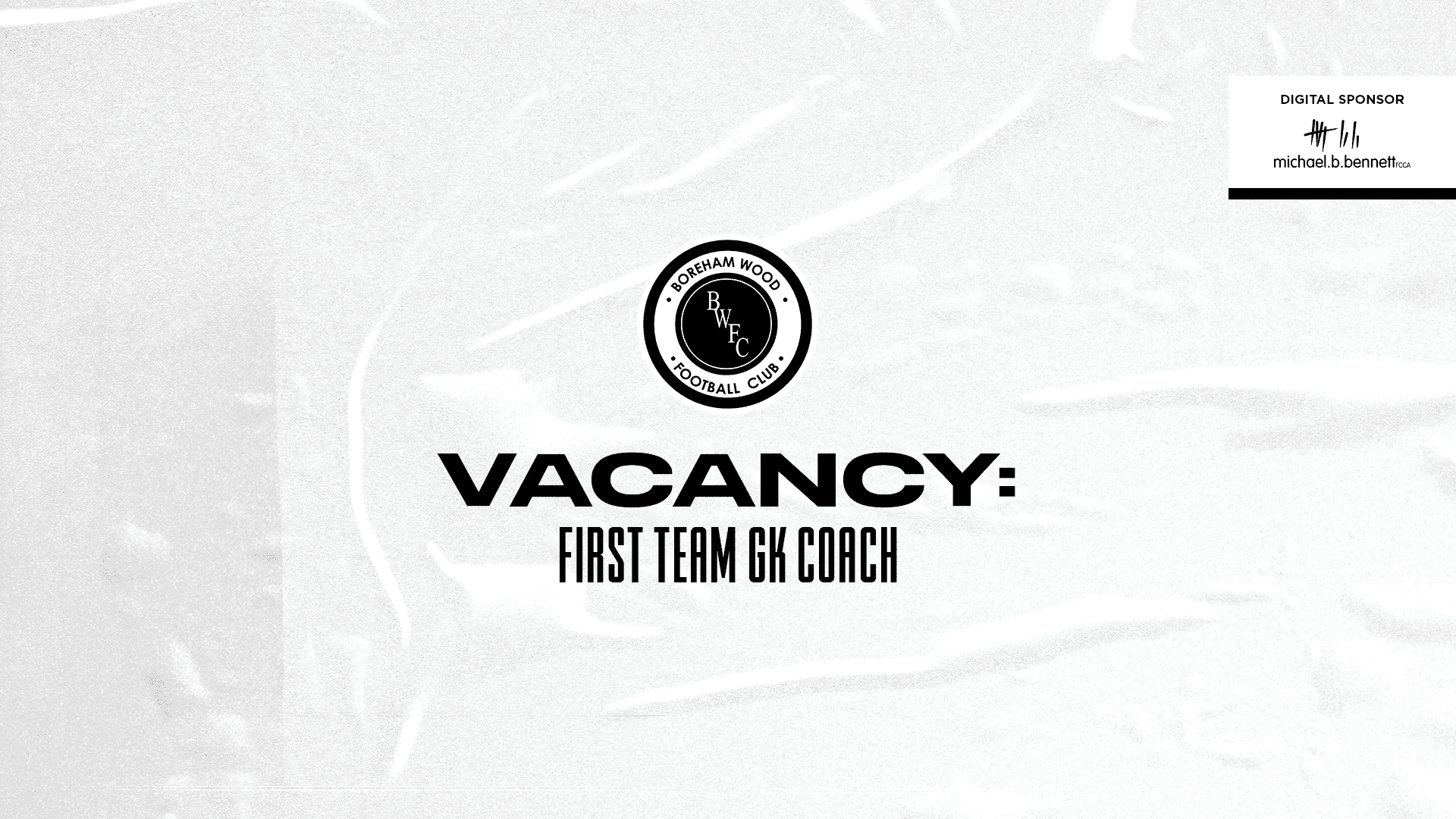 VACANCY: FIRST TEAM GK COACH