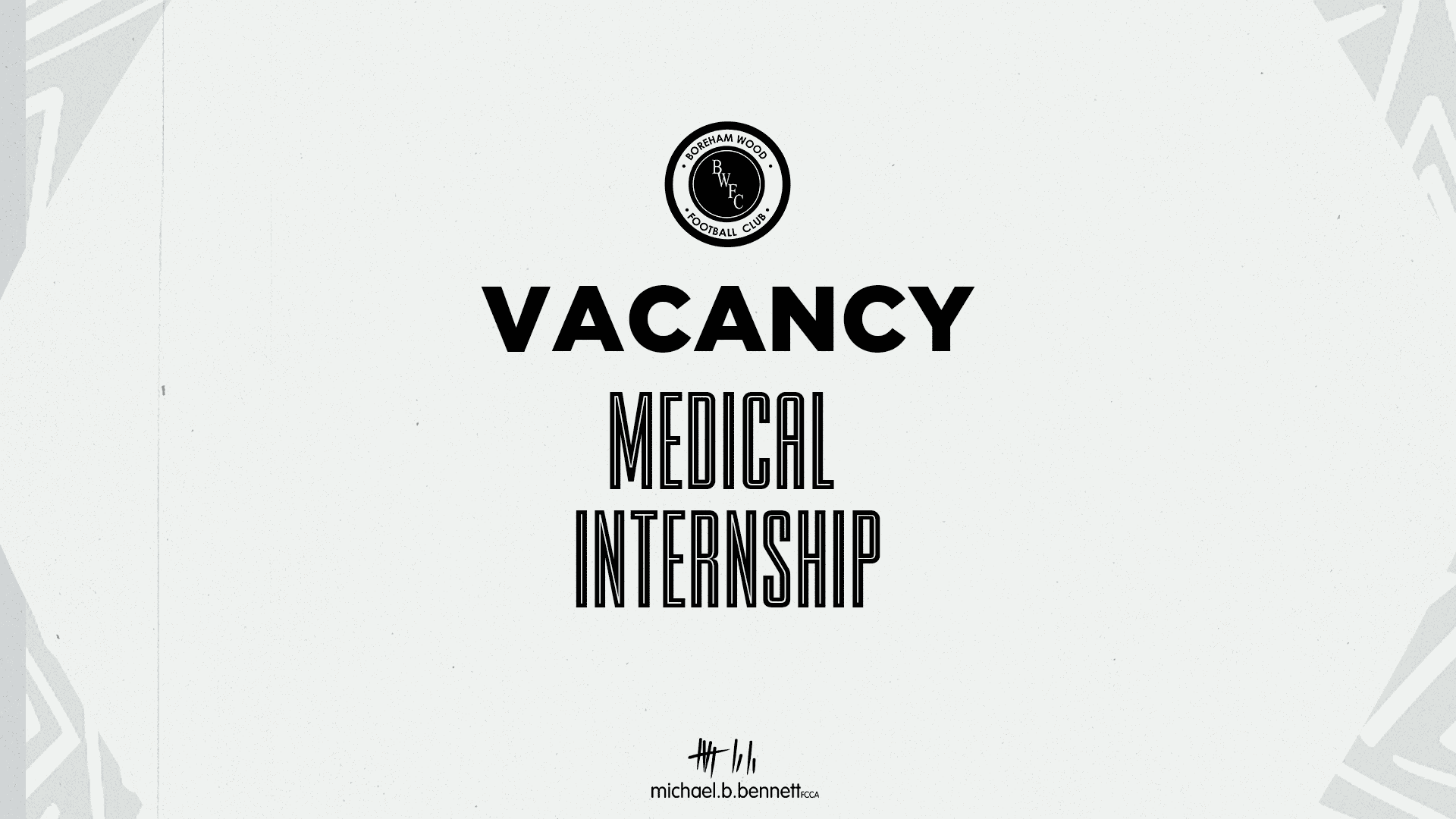 VACANCY- MEDICAL INTERNSHIP FOR THE 24/25 SEASON